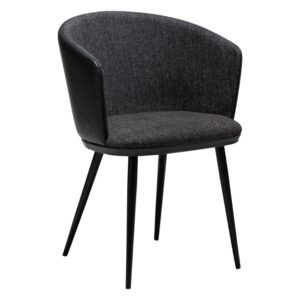 ​​​​​Dan-Form Čern&aacute; boucl&eacute; j&iacute;deln&iacute; židle DAN-FORM Hey s koženkou