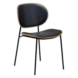 ​​​​​Dan-Form Dubov&aacute; j&iacute;deln&iacute; židle DAN-FORM Clementina s černou koženkou