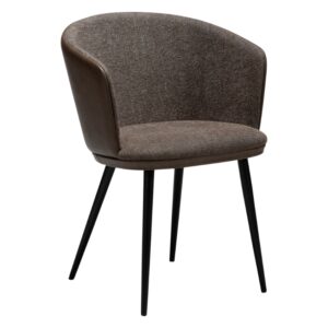 ​​​​​Dan-Form Hněd&aacute; boucl&eacute; j&iacute;deln&iacute; židle DAN-FORM Hey s koženkou