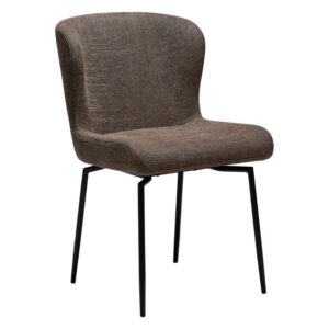 ​​​​​Dan-Form Hněd&aacute; boucl&eacute; otočn&aacute; j&iacute;deln&iacute; židle DAN-FORM Glam