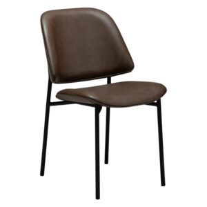 ​​​​​Dan-Form Hněd&aacute; koženkov&aacute; j&iacute;deln&iacute; židle DAN-FORM Ohmy