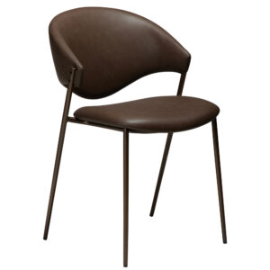 ​​​​​Dan-Form Hněd&aacute; koženkov&aacute; j&iacute;deln&iacute; židle DAN-FORM Zone
