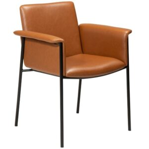 ​​​​​Dan-Form Koňakově hněd&aacute; koženkov&aacute; j&iacute;deln&iacute; židle DanForm Vale s područkami