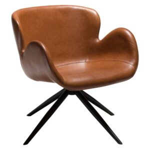 ​​​​​Dan-Form Koňakově hněd&eacute; koženkov&eacute; otočn&eacute; křeslo DAN-FORM Gaia