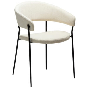 ​​​​​Dan-Form Kr&eacute;mově b&iacute;l&aacute; boucl&eacute; j&iacute;deln&iacute; židle DAN-FORM Reboot