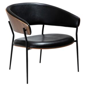 ​​​​​Dan-Form Ořechov&eacute; křeslo DAN-FORM Crib s koženkov&yacute;m sed&aacute;kem