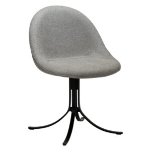 ​​​​​Dan-Form Světle &scaron;ed&aacute; boucl&eacute; otočn&aacute; j&iacute;deln&iacute; židle DAN-FORM Dolo