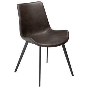 ​​​​​Dan-Form Tmavě &scaron;ed&aacute; koženkov&aacute; j&iacute;deln&iacute; židle DAN-FORM Hype