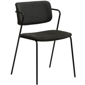 ​​​​​Dan-Form Tmavě &scaron;ed&aacute; l&aacute;tkov&aacute; j&iacute;deln&iacute; židle DAN-FORM Zed