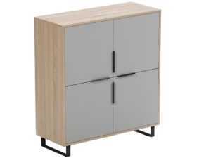 ARBYD Matně &scaron;ed&aacute; dubov&aacute; kancel&aacute;řsk&aacute; skř&iacute;ň Thor 100 x 33 cm