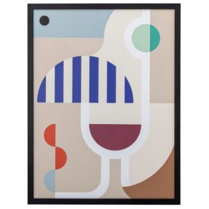 Abstraktn&iacute; obraz Bloomingville Wine 42 x 32 cm