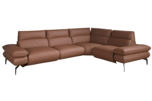 Angel Cerd&aacute; Hněd&aacute; kožen&aacute; rohov&aacute; pohovka No. 6239