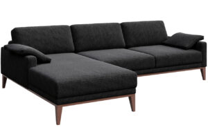 Antracitov&aacute; l&aacute;tkov&aacute; rohov&aacute; pohovka MESONICA Musso