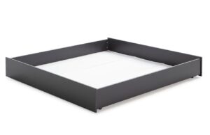 Antracitově &scaron;ed&aacute; borovicov&aacute; z&aacute;suvka k posteli Marckeric Enara 137 x 147 cm