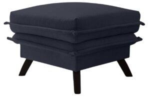 Antracitově &scaron;ed&aacute; čalouněn&aacute; podnožka Miuform Charming Charlie 60 x 60 cm