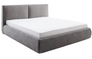 Antracitově &scaron;ed&aacute; l&aacute;tkov&aacute; dvoulůžkov&aacute; postel Meise M&ouml;bel Atesio II. 180 x 200 cm s &uacute;ložn&yacute;m prostorem