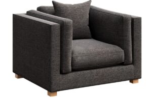 Antracitově &scaron;ed&eacute; čalouněn&eacute; křeslo Ame Yens Pomo