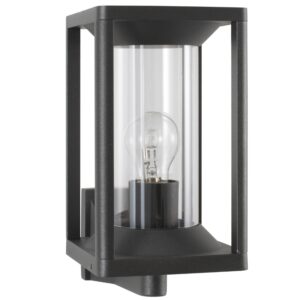 Antracitově &scaron;ed&eacute; kovov&eacute; venkovn&iacute; n&aacute;stěnn&eacute; světlo Nova Luce Loeve