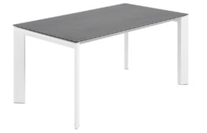 Antracitově &scaron;ed&yacute; keramick&yacute; rozkl&aacute;dac&iacute; j&iacute;deln&iacute; stůl Kave Home Axis II. 160/220 x 90 cm