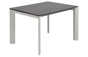Antracitově &scaron;ed&yacute; keramick&yacute; rozkl&aacute;dac&iacute; j&iacute;deln&iacute; stůl Kave Home Axis IV. 120/180 x 80 cm