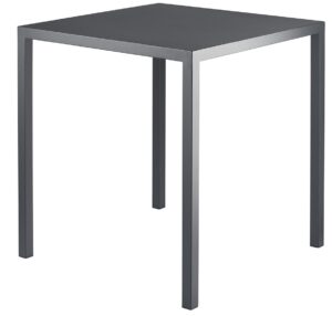 Antracitově &scaron;ed&yacute; kovov&yacute; zahradn&iacute; stůl MARA IVO 80x80 cm