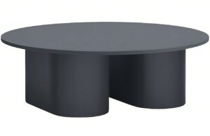 Antracitově &scaron;ed&yacute; lakovan&yacute; konferenčn&iacute; stolek Teulat Totem 110 cm