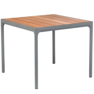 Antracitov&yacute; bambusov&yacute; zahradn&iacute; j&iacute;deln&iacute; stůl HOUE Four 90 x 90 cm