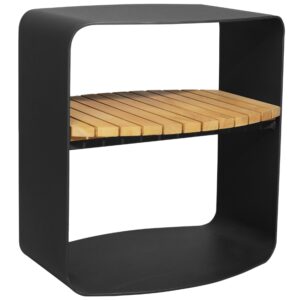 Antracitov&yacute; hlin&iacute;kov&yacute; zahradn&iacute; odkl&aacute;dac&iacute; stolek No.109 Mindo 48 x 35 cm