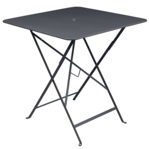 Antracitov&yacute; kovov&yacute; skl&aacute;dac&iacute; stůl Fermob Bistro 71 x 71 cm