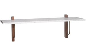 Audo CPH B&iacute;l&aacute; mramorov&aacute; n&aacute;stěnn&aacute; police AUDO CORBEL 100 x 45 cm