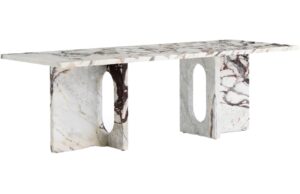 Audo CPH B&iacute;l&yacute; mramorov&yacute; konferenčn&iacute; stolek AUDO ANDROGYNE 120 x 45 cm