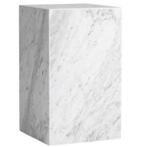 Audo CPH B&iacute;l&yacute; mramorov&yacute; nočn&iacute;/odkl&aacute;dac&iacute; stolek AUDO PLINTH 30 x 30 cm