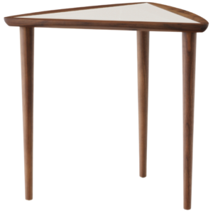 Audo CPH B&iacute;l&yacute; ořechov&yacute; odkl&aacute;dac&iacute; stolek AUDO UMANOFF 42