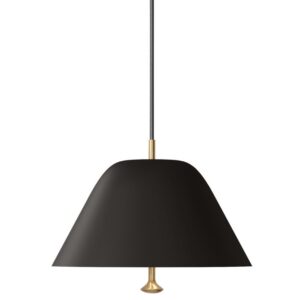 Audo CPH Černo zlat&eacute; kovov&eacute; z&aacute;věsn&eacute; světlo AUDO LEVITATE 40 cm