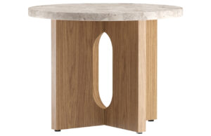 Audo CPH Dubov&yacute; odkl&aacute;dac&iacute; stolek AUDO ANDROGYNE 50 cm s kamennou deskou