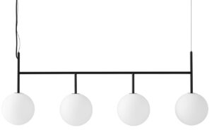 Audo CPH Matně op&aacute;lově b&iacute;l&eacute; skleněn&eacute; z&aacute;věsn&eacute; světlo AUDO TR II. 125 cm