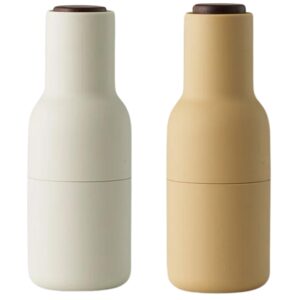 Audo CPH Set dvou b&eacute;žovo žlut&yacute;ch keramick&yacute;ch ml&yacute;nků na sůl a pepř AUDO GRINDER 20