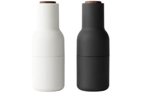 Audo CPH Set dvou b&iacute;lo čern&yacute;ch silikonov&yacute;ch ml&yacute;nků na sůl a pepř AUDO GRINDER I. 20