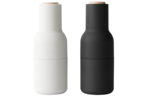 Audo CPH Set dvou b&iacute;lo-čern&yacute;ch silikonov&yacute;ch ml&yacute;nků na sůl a pepř AUDO GRINDER II. 20