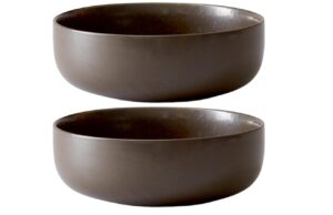 Audo CPH Set dvou tmavě hnědo &scaron;ed&yacute;ch porcel&aacute;nov&yacute;ch misek AUDO NEW NORM 21