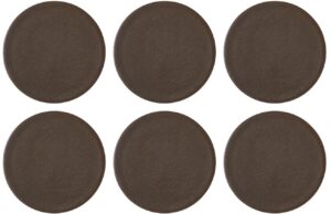 Audo CPH Set &scaron;esti tmavě hnědo &scaron;ed&yacute;ch porcel&aacute;nov&yacute;ch tal&iacute;řů AUDO NEW NORM 17