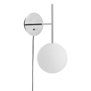 Audo CPH Stř&iacute;brn&eacute; kovov&eacute; n&aacute;stěnn&eacute; světlo TR BULB