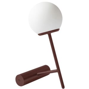 Audo CPH V&iacute;nově červen&aacute; kovov&aacute; stoln&iacute; lampa AUDO PHARE 23 cm