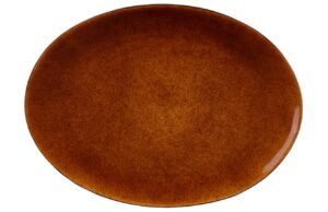 BITZ Jantarově hněd&aacute; kameninov&aacute; serv&iacute;rovac&iacute; m&iacute;sa Salia 45 x 34 cm