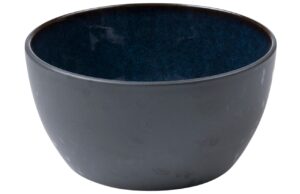 BITZ Tmavě modr&aacute; kameninov&aacute; miska Lunara 14 cm