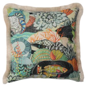 BOHOLOGY Barevn&yacute; venkovn&iacute; povlak na pol&scaron;t&aacute;ř Marine 45 x 45 cm s tř&aacute;sněmi