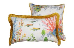 BOHOLOGY B&iacute;l&yacute; set dvou venkovn&iacute;ch povlaků na pol&scaron;t&aacute;ř Marine