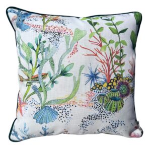 BOHOLOGY B&iacute;l&yacute; venkovn&iacute; povlak na pol&scaron;t&aacute;ř Marine 45 x 45 cm