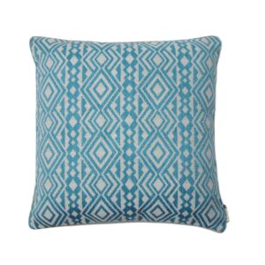 BOHOLOGY Modro-b&eacute;žov&yacute; venkovn&iacute; povlak na pol&scaron;t&aacute;ř Aztec 45 x 45 cm