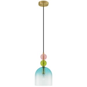 Barevn&eacute; skleněn&eacute; z&aacute;věsn&eacute; světlo Nova Luce Murano 16 cm